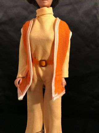 1970 ' s Barbie Clone 4 pc Outfit - Orange VEST Yellow JUMPSUIT SHOES BELT 4
