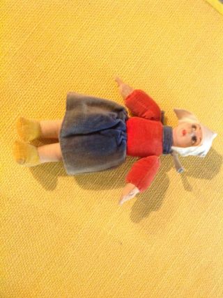 Vintag Labeled Norah Wellings Dutch Girl 7 " Tall Cloth