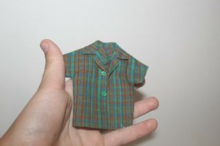 Vintage Barbie Skipper Fun Time 1920 Plaid Shirt With Buttons - Minty