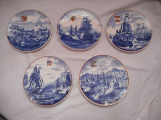 Villeroy And Boch Limited Edition Famous Naval Battles Plates - Set Of 5