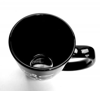 Vtg Merrill Lynch Black Coffee Mug Wall Street Investment Banking Bull Logo 3