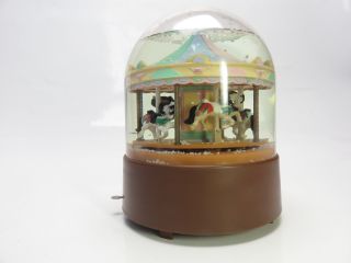 Willitts Design Musical Carousel Horse Merry Go Round Snowglobe Bb6a