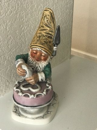 Goebel Co - Boy Gnome Candy The Confectioner Cake Baker Well 523 - 1972