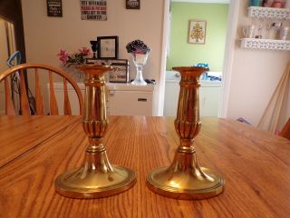 Vintage Brass Candle Sticks Made In England