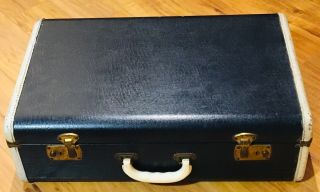 Vintage / Antique Hard Shell Suitcase 21.  5 X 13.  5 X 7