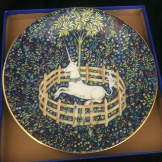 Haviland Parlon Limoges The Hunt Of The Unicorn Plate 1st In Series 1971 Mib