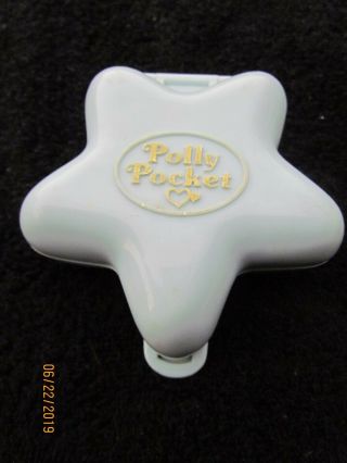Vintage Polly Pocket 1992 Bluebird Fashion Fun Lt.  Blue Star Compact