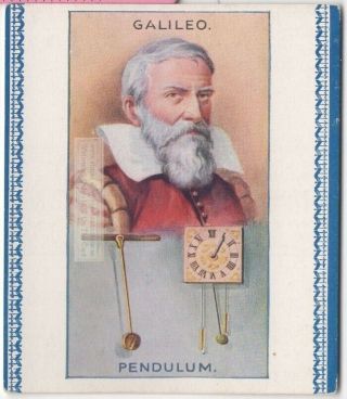 Galileo Galilei Italian Astronomer Philosopher Scientist 85,  Y/o Trade Card