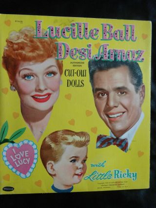 Vintage 1953 I Love Lucy Paper Dolls Lucille Ball Desi Arnaz Little Ricky