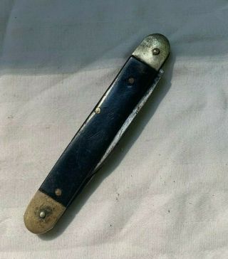 Antique Two Blade With Silver Heart Pocket Knife 2
