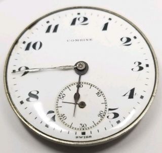 Combine 12s 7j Antique Swiss Pocket Watch Movement F1347
