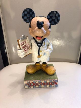 Disney Traditions Jim Shore The Doctor Is In Mickey Mouse Statue Figurine Mib