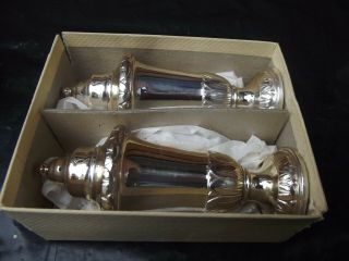 Vintage Lovely Set Salt And Pepper Shakers Silver Plated Only Marked With 22