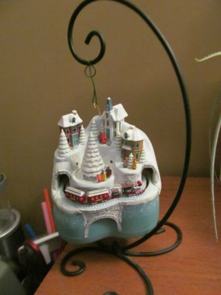 2010 Hallmark Musical Christmas Snow Village with Moving Train.  Battery operated 2