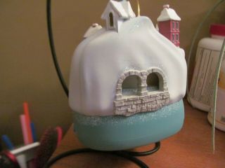 2010 Hallmark Musical Christmas Snow Village with Moving Train.  Battery operated 3