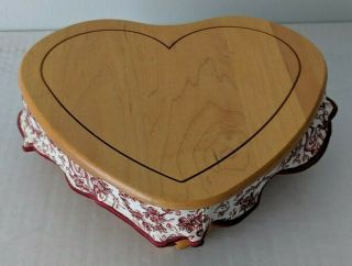 Longaberger 1999 Love Letters Sweetheart Basket With Liner,  Protector And Lid