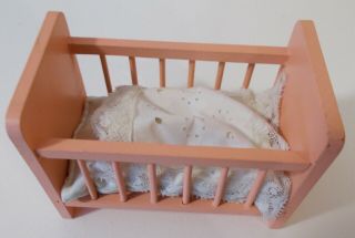 Vintage Dollhouse Crib 1:12 - Scale,  Made In Germany