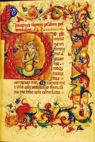 Book Of Hours Illuminated Manuscript Re - Production.