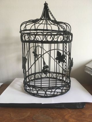 Decorative Metal Bird Cage Black Wire