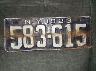 Antique York 1923 License Plate