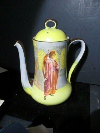 Vintage Royal Doulton Shakespeare Seriesware " Portia " Coffee Pot With Lid D30 Qq