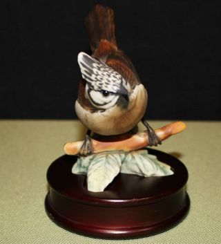Kaiser Germany Bisque Porcelain Sculpture Bird Figurine 574 On Wood Base