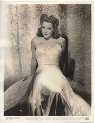 Vint & Orig 8x10 B&w Photo 1943 Julie Bishop - With White Dress