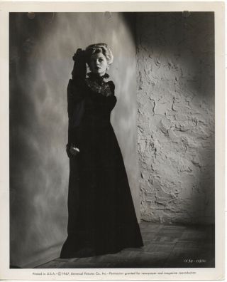 Vint & Orig 8x10 B&w Photo 1947 Joan Fontaine - " Ivy " - Dramatic & Mysterious