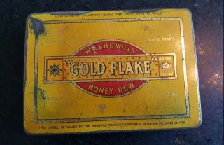 Antique Gold Flake Tobacco Tin