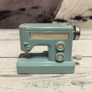 Vintage Barbie Wind Up Miniature Sewing Machine Blue