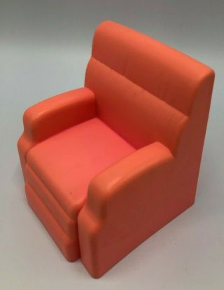 Vintage 90s Barbie Doll Dream House Dollhouse Furniture Pink Recliner Chair