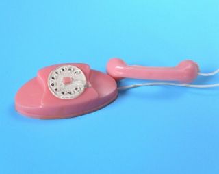 Vtg Mcm Mattel Barbie Doll Pink Princess Telephone Mini Phone Xlnt