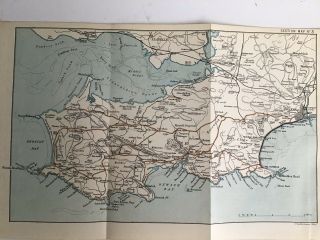 1888 Antique County Map Wales Bartholomew,  Swansea The Mumbles Gower