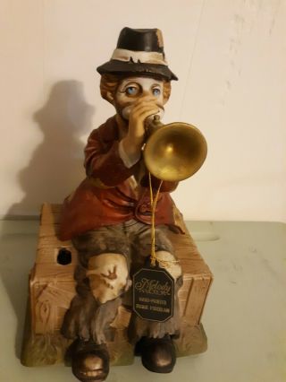 Waco Musical Clown Porcelain Figure Melody In Motion Willie The Trumpeter