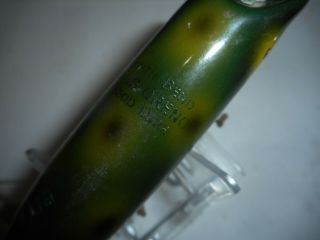 South Bend Bass Oreno Vintage Wood Lure Frog Color 3