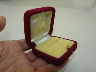 Old Jewel Box Vintage Antique Jewelry Box Case Red Velvet Push Closure Pearl