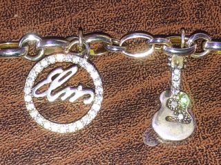 Elvis Presley Charm Bracelet Things Remembered w Box EXC Happy Birthday XOXO 6