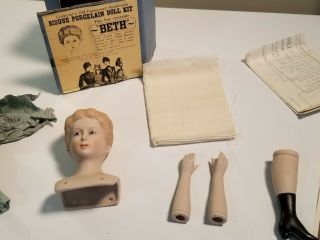 Bisque Porcelain Doll Kit,  Little Women Beth,  Shackman NY,  Japan 3
