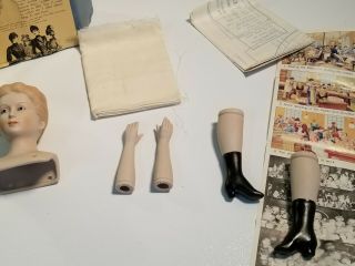 Bisque Porcelain Doll Kit,  Little Women Beth,  Shackman NY,  Japan 4