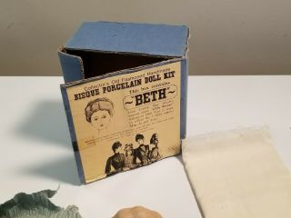 Bisque Porcelain Doll Kit,  Little Women Beth,  Shackman NY,  Japan 5