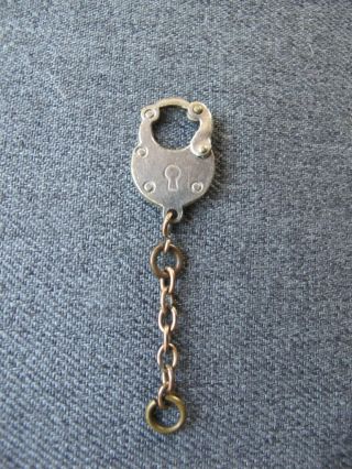 Antique Padlock Shaped Opens & Closes Secure Without Key Clasp Jewelry Making