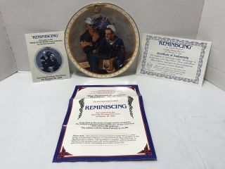 Norman Rockwell Home Of The Brave Collectors Plate Reminiscing Us Navy Sailors