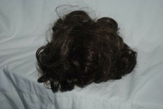 Vintage Brunette Doll Wig,  Size 14,  Curly Hair,  Made In Usa