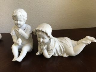 Antique German Bisque Piano Babies Have A Mark & Number On Bottom
