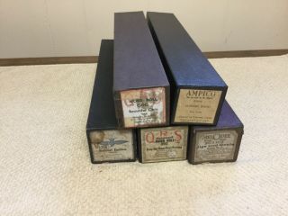 5 Antique Player Piano Rolls