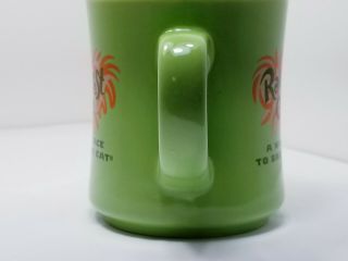 Rainforest Cafe Coffee Mug 12oz Green Orange Vintage 1999 3