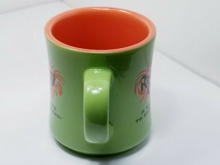 Rainforest Cafe Coffee Mug 12oz Green Orange Vintage 1999 4