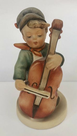 Vintage Goebel Hummel " Sweet Music " Boy W/ Cello Figurine Mark Tmk - 3 1960 - 1972