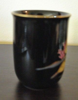 OTAGIRI MUG GOLD SEA SHELL Starfish Vintage JAPAN Porcelain Black 2