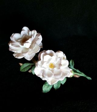 Lenox Fine Porcelain Sculpture Celestial Rose Pink White Roses